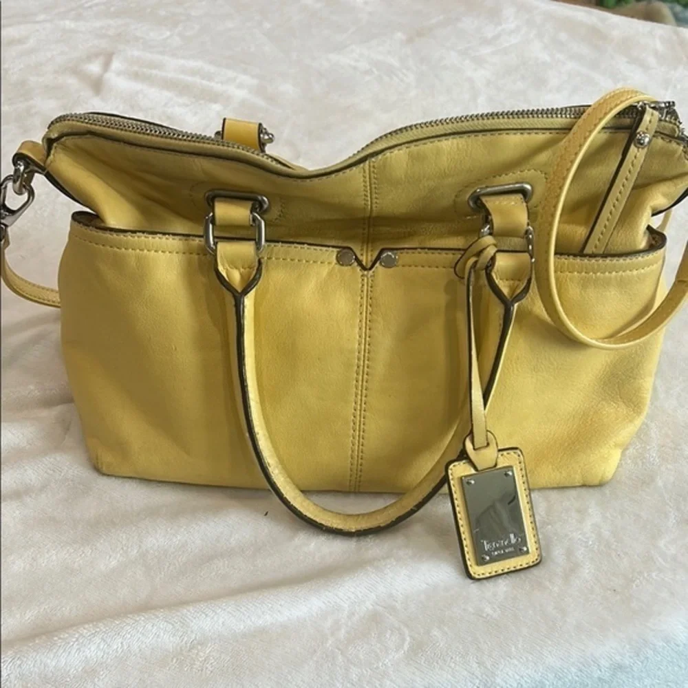Vintage Tignanello Sunny Yellow Shoulder/Crossbody  Bag